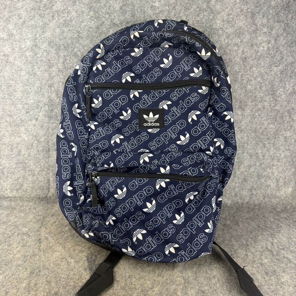 Adidas AOP Original National Backpack Navy Blue Trefoil Logo Large School Work